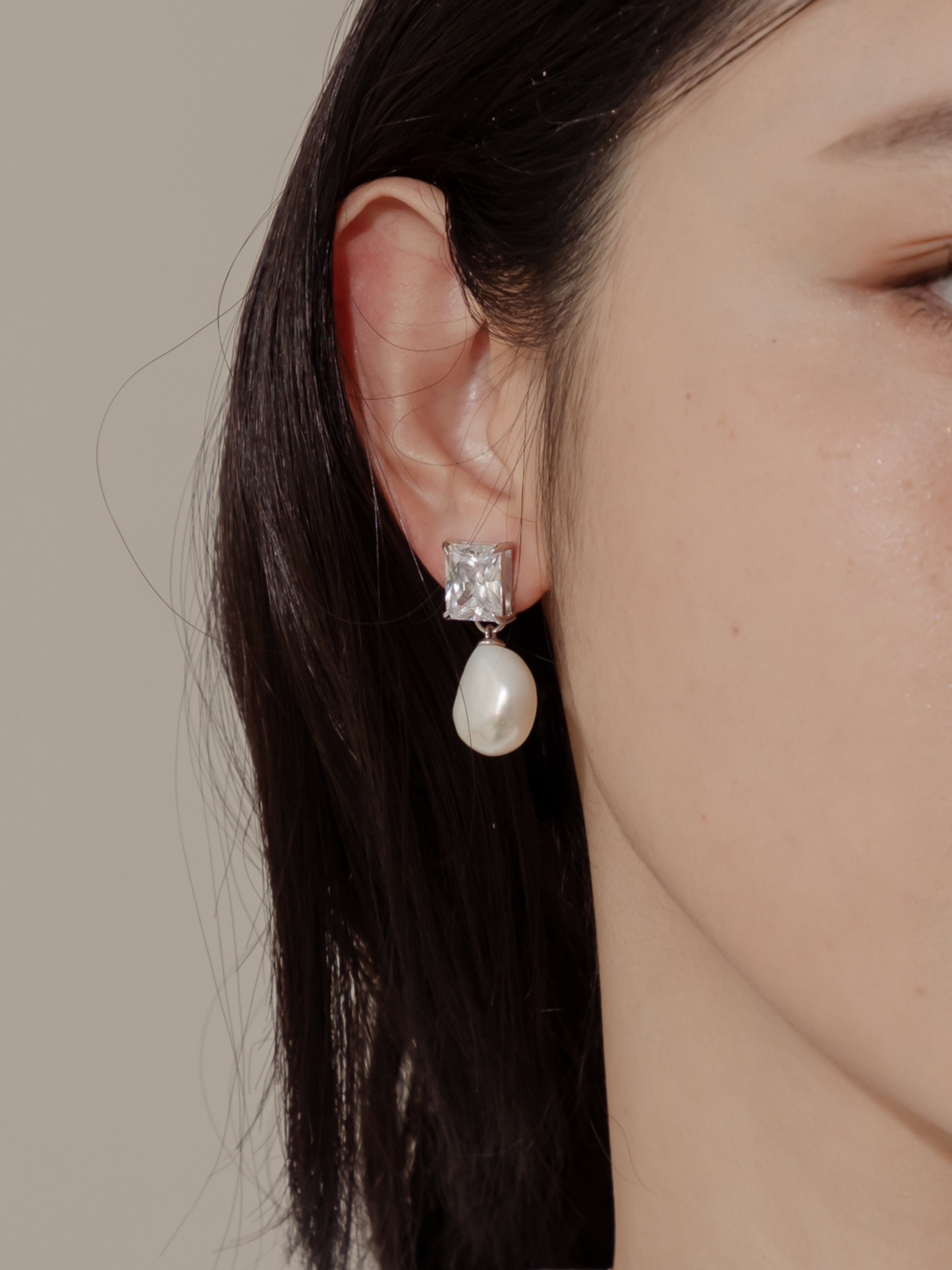 CHRISTAL MODULAR EARRINGS (CLEAR)