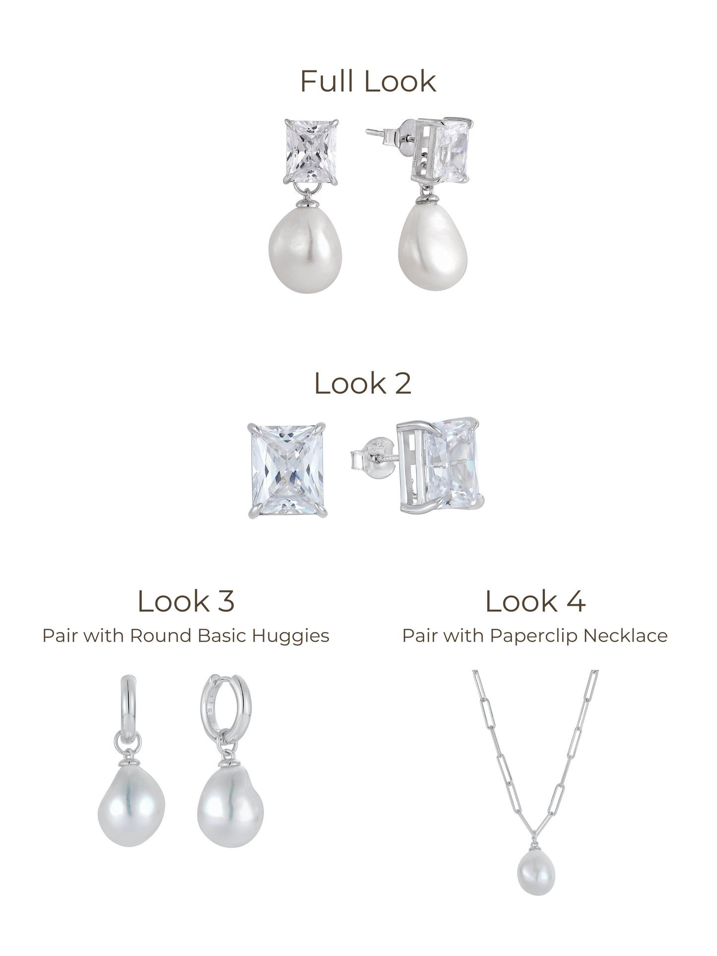 CHRISTAL MODULAR EARRINGS (CLEAR)