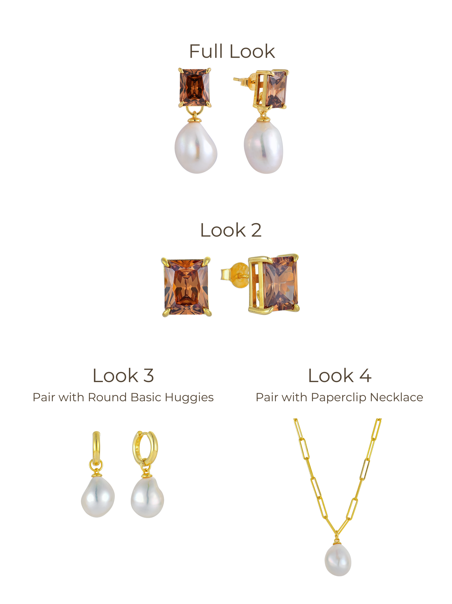 CHRISTAL MODULAR EARRINGS (WHITE)