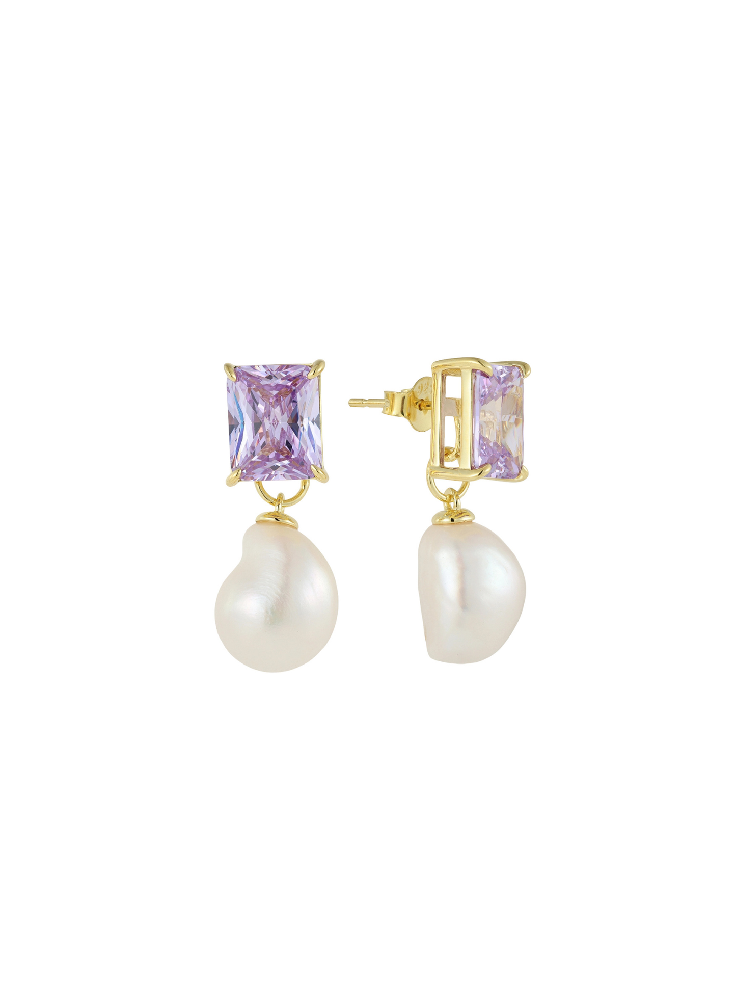 CHRISTAL MODULAR EARRINGS (PURPLE)