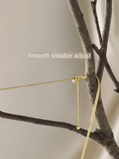 Dew Adjustable Round Snake Chain Necklace